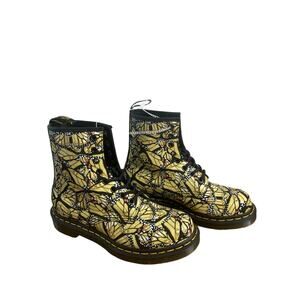Dr. Martens 1460W All Over Butterfly Print Lace Up Boots 8 Eyelet US 6
